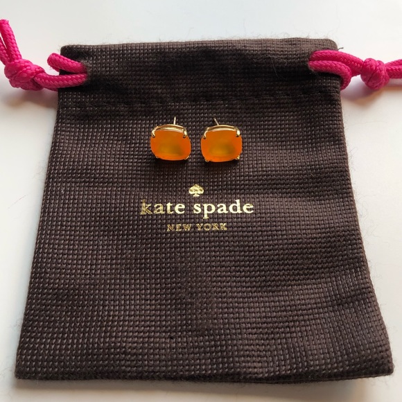 kate spade Jewelry - Kate Spade orange gem stud earrings